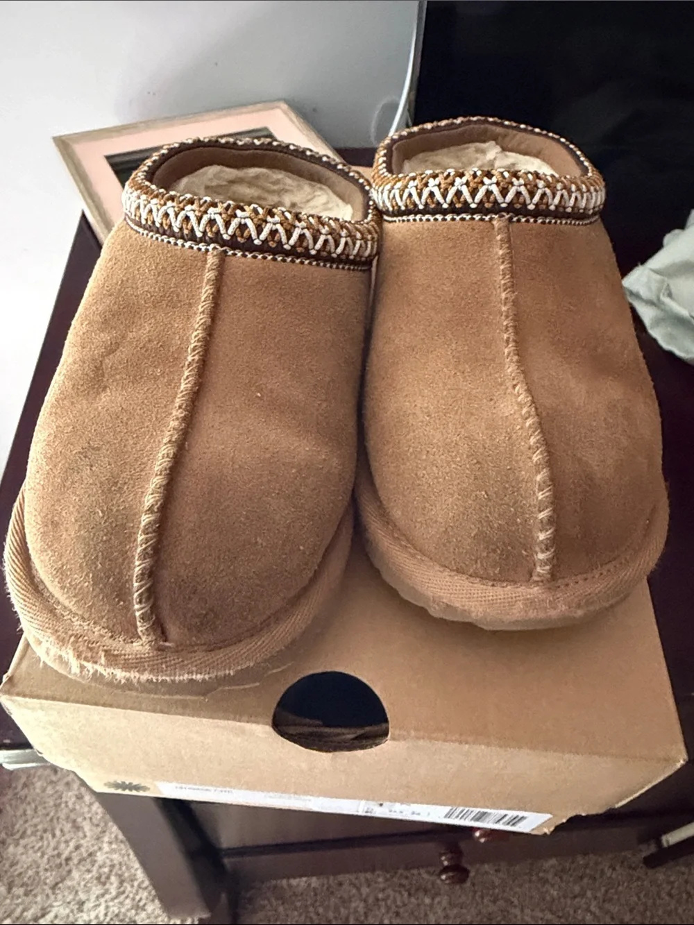 UGG Classic Suede Slip-On Clog - Tan
